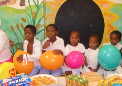 Children at the hospital ward enjoying the party thrown by the office