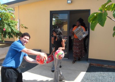 Pieter Erasmus from Coastal Accounting showing of his ball skills!