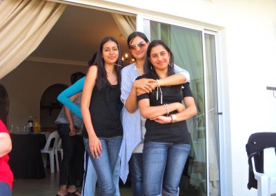 Priya, Luthfiya and Nickara enjoying themselves