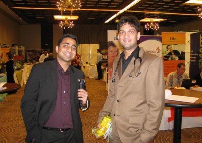 Mr Imraan Lockhat and Muhammad Lockhat at a conference
