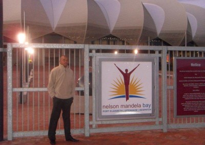 Herbert Zata at the Nelson Mandela Stadium in Port Elizabeth